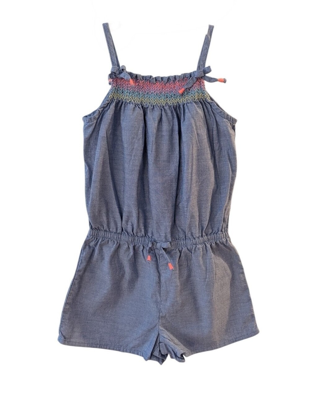 OshKosh B'gosh Girls Blue Summer Overall Cotton Size 6/6X